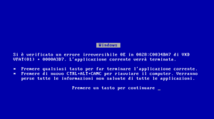 Schermata Blu Di Errore: Descrizione, Tipologie, Display