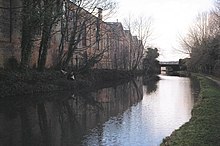 Old Wolverton railway works with Stephenson bridge, adjoins and crosses the Grand Union Canal Wolverton1.jpg