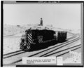 "SANTA FE RAILWAY SPUR TO OPERATIONAL AREA, DIRECTORATE OF MISSILE CAPTIVE TEST, EDWARDS AFB"; Photo no. "11,381 57; G-AFFTC 18 SEPT 57". Test Area 1-115. HAER CAL,15-BORON.V,4-9.tif