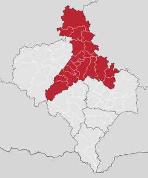 Івана-Франкоўскі раён на мапе