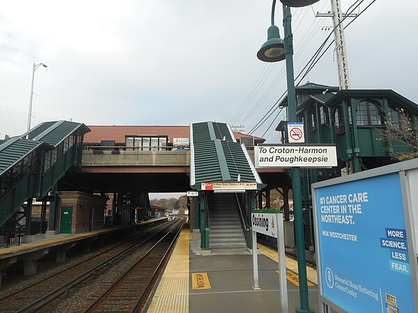 Ossining's Metro-North Station, dates back to the days of New York Central Railroad.