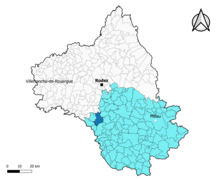La Selve dans l'arrondissement de Millau en 2020.