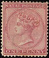 1 d dull rose unused 1874, SG66