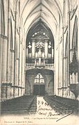 Grandes orgues Dupont de la cathédrale de Toul. Carte postale des Imprimeries Réunies de Nancy (1909).