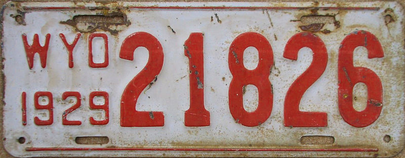 File:1929 Wyoming license plate.jpg