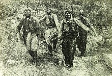 Recovery of a body from a foiba in Istria 1943 foibe recupero salme.jpg