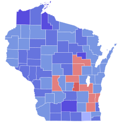 1994 United States Senate election in Wisconsin results map by county.svg