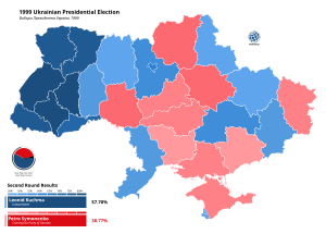 1999 Ukrainian presidential election, second round.svg