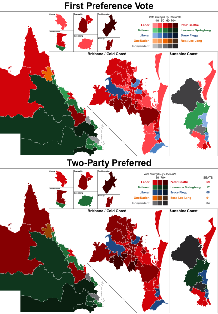 Elecciones de Queensland de 2006 - Vote Strength.svg