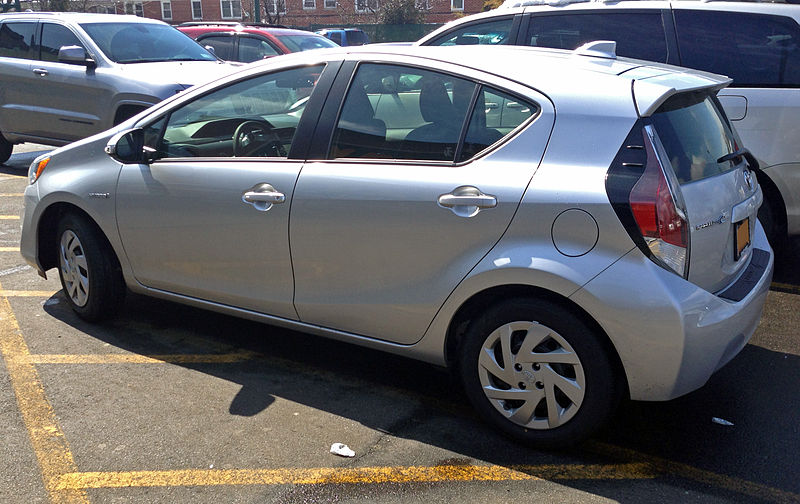 File:2015 Toyota Prius c (rear left), Long Island.jpg