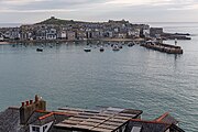 A view of the harbor in St. Ives, Cornwall, England.