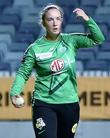 Capsey playing for Melbourne Stars in October 2022