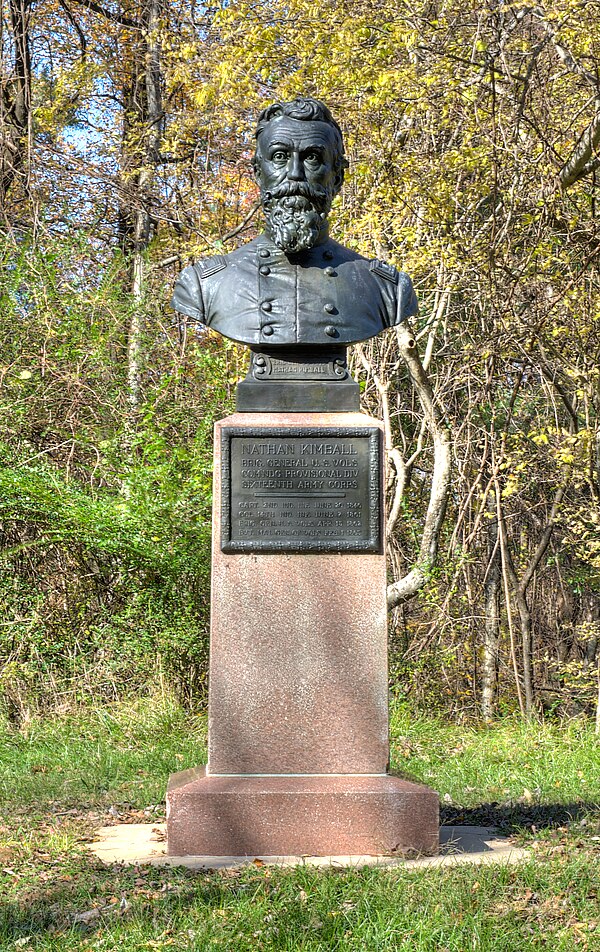 Bust of Kimball by George Brewster at Vicksburg National Military Park