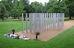 Memorial in July 2009, five days after it was unveiled