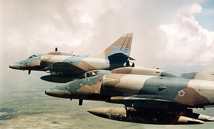 Indonesian Air Force A-4Es during a routine patrol