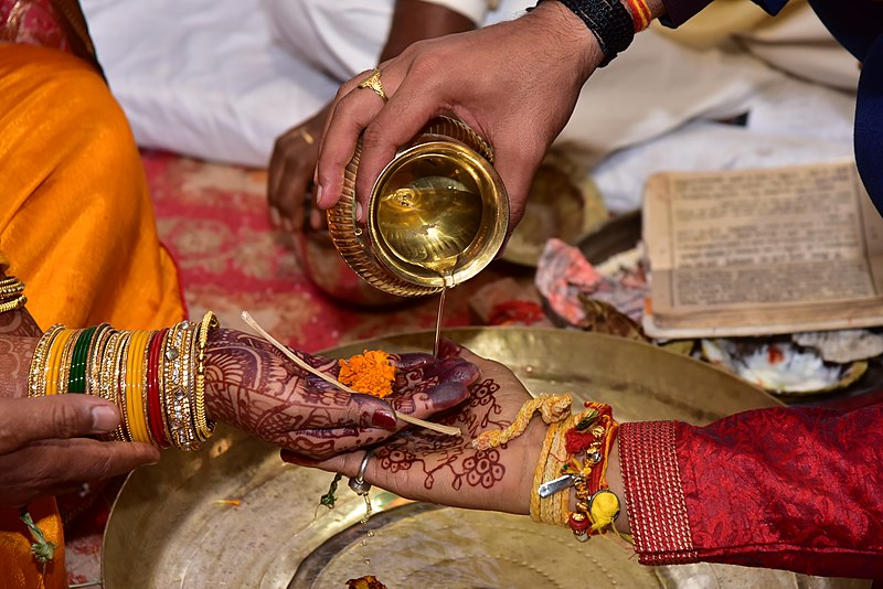 File:A ritual at marriage ceremony.jpg