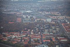 Vista aérea do centro de Lundby