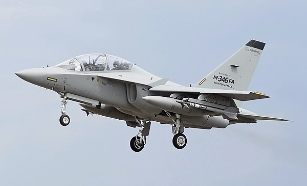 Aermacchi M-346 military trainer (code MT55219) at the 2017 RIAT, RAF Fairford