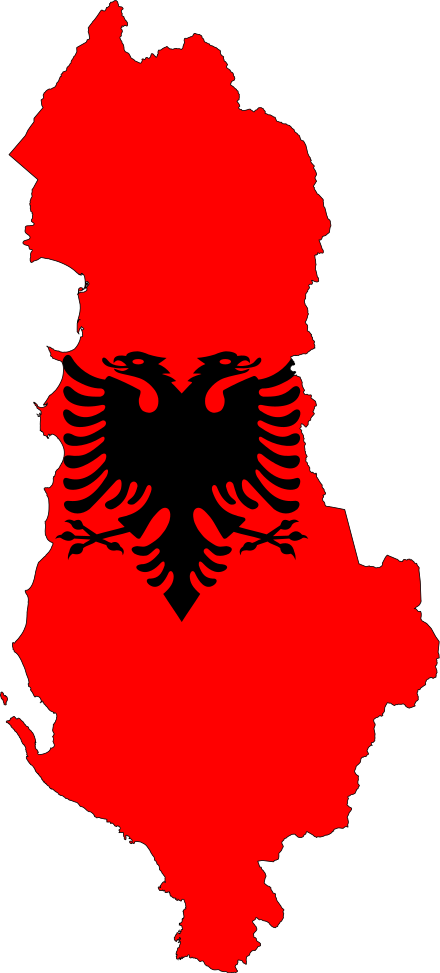 Flagmap of Albania