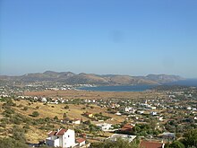 View from Anavyssos, looking south-east towards Palaia Fokaia.