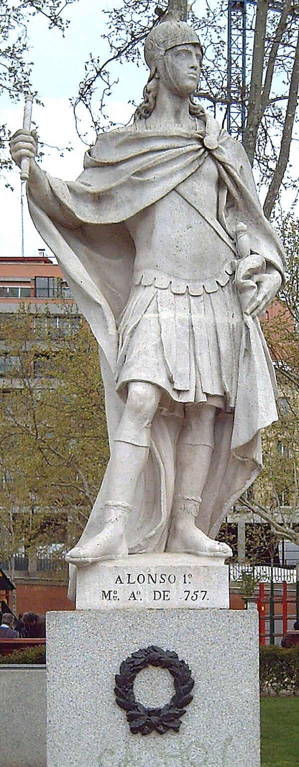 An 18th-century statue of Alfonso I, by Juan Porcel in Madrid