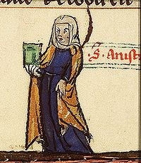 Sveta Anastasia u časoslovu iz Lütticha, 1250. – 1300.