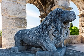 Escultura de un león