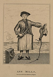 Ann Mills, a sailor. Line engraving by R. Graves. Wellcome V0007202.jpg