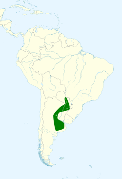 Anthus chacoensis map.svg
