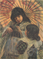 二人の少女(1909年、笠間日動美術館蔵)