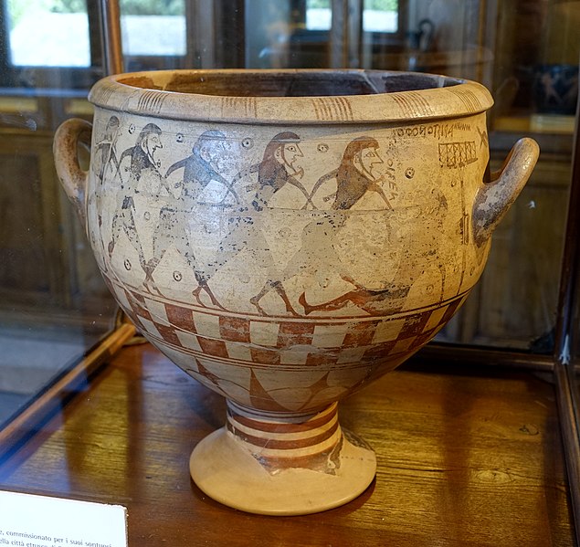 File:Aristonothos krater, view 1, Greek, from Caere (Cerveteri), ceramic, 2nd quarter of 7th century BC - Musei Capitolini - Rome, Italy - DSC05900.jpg