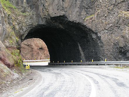 The oldest and shortest tunnel in Iceland, 30m long.