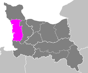 Arondismentul Coutances în cadrul regiunii