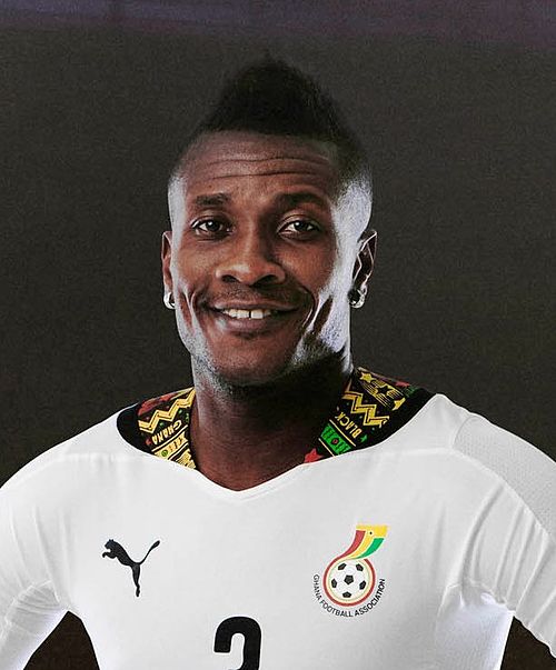 Gyan with Ghana in 2014