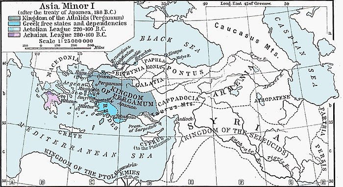 Veranderingen van de gebieden in Griekenland voor de val van Sparta.