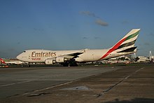 Eine Boeing 747-400F der Atlas Air im Einsatz für Emirates SkyCargo