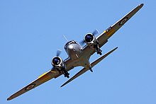 Avro Anson, of the type used by 720 NAS Avro Anson - Duxford Jubilee Airshow 2012 (7313110592).jpg