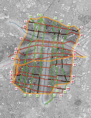 <span class="mw-page-title-main">Eje vial</span> Network of arterial roads in Mexico City