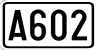 Cartouche signalétique représentant la A602