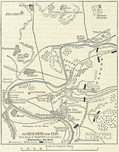 A map of the positions of the forces at 3:30 pm on 30 November Battle of Villiers map.jpg