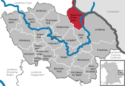 Läget för Bayerisch Eisenstein i Landkreis Regen