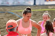 Deutsch: Beachhandball Europameisterschaften 2019 (Beach handball Euro); Tag 1: 2. Juli 2019 – Frauen, Vorrunde Gruppe D, Deutschland-Nordmazedonien 2:0 (26:8, 27:12) English: Beach handball Euro; Day 1: 2 July 2019 – Women Preliminary Round Group D – Germany-North Macedonia 2:0 (26:8, 27:12)