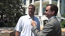 Roethlisberger during the Steelers' visit to the White House in 2009 Ben Roethlisberger at the White House 2009-05-21.JPG