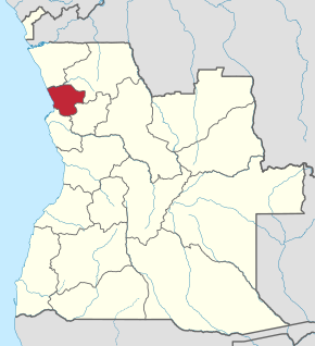 Provincie Bengo na mapě Angoly
