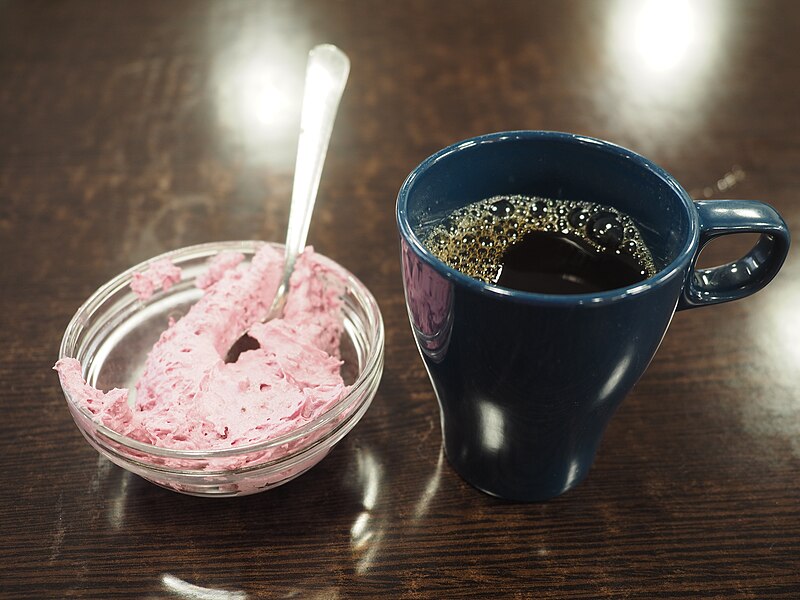 File:Berry quark and coffee at restaurant Sapusca.jpg