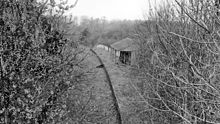 Remains in 1963 of Bishopsbourne railway station which closed in 1940