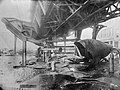 Elevated train structure damaged by shrapnel from the 1919 Boston Molasses Disaster