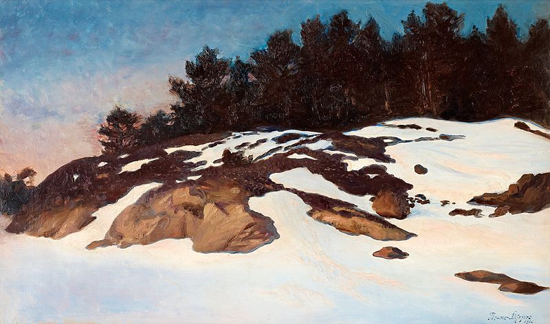 Файл:Bruno Liljefors - Winter landscape at dawn 1900.jpg