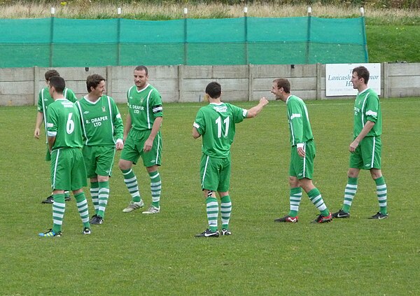 Burscough players before a match