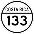 Roadshield of Costa Rica National Secondary Route 133